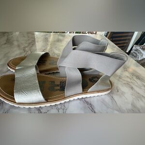 Sorel Ella II Sandals Size 7, Silver